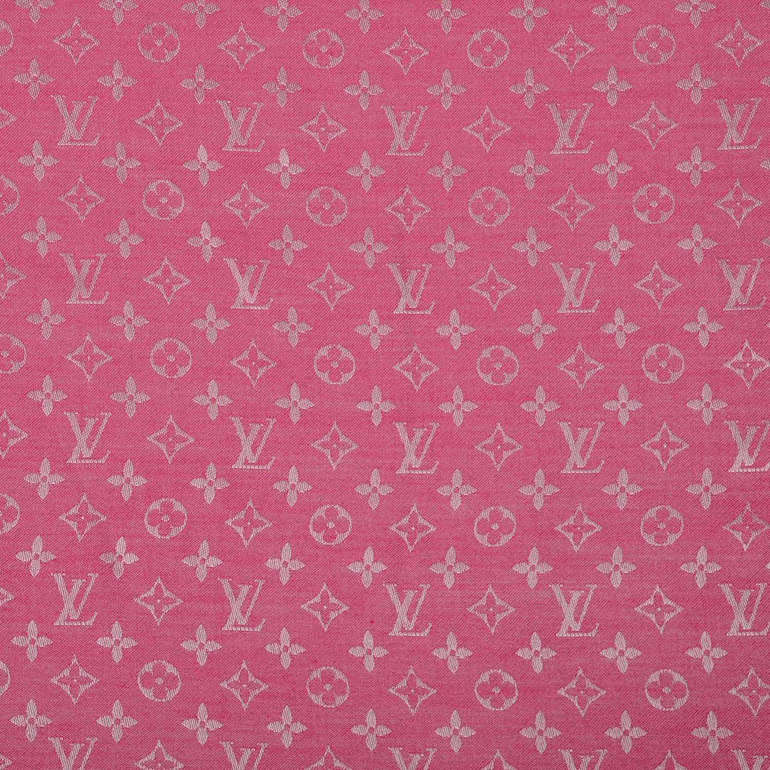 Louis Vuitton Silk Wool Monogram Denim Shawl Pivoine 1 of 5