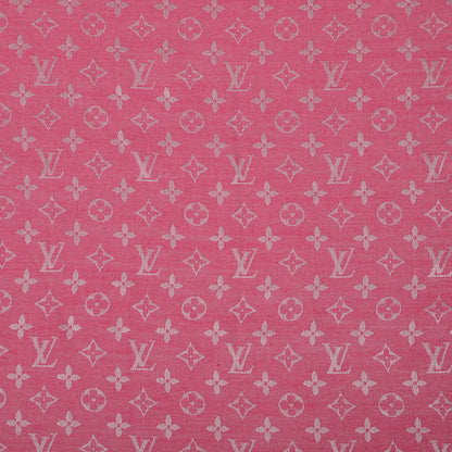 Louis Vuitton Silk Wool Monogram Denim Shawl Pivoine 1 of 5