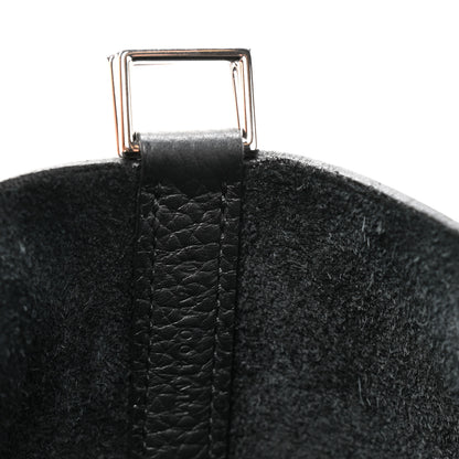 Hermes Taurillon Clemence Picotin Lock 22 MM Black Black 7 of 10