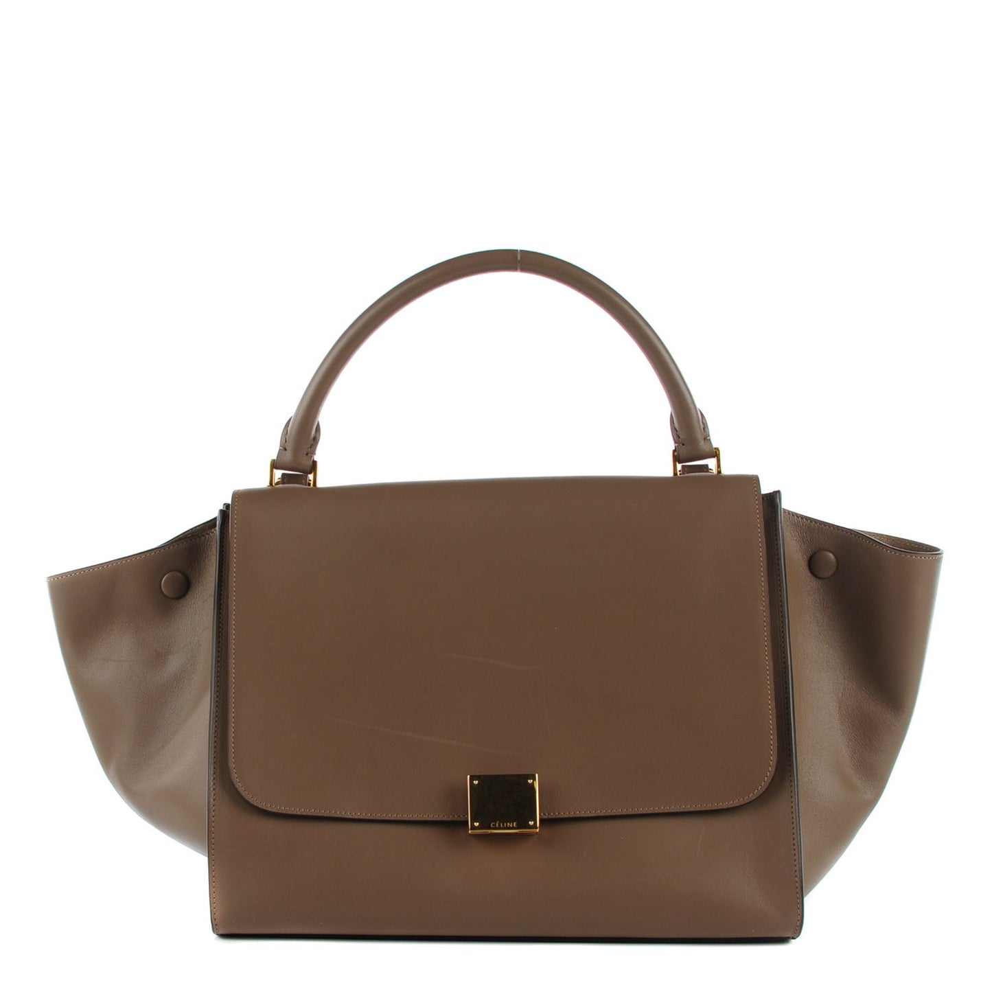 Smooth Calfskin Medium Trapeze Taupe