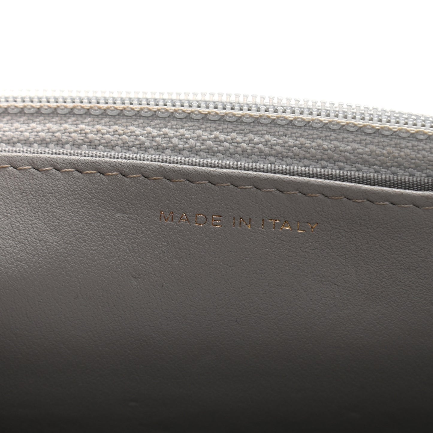 Caviar Quilted Boy Wallet On Chain WOC Grey
