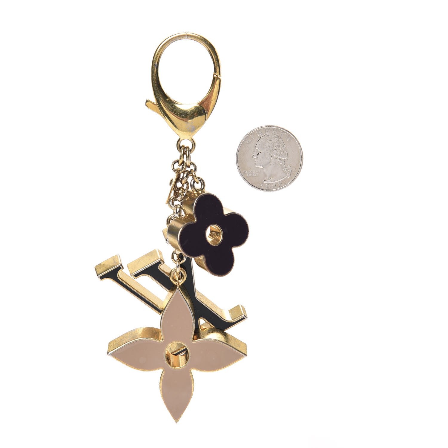 Louis Vuitton Fleur De Monogram Bag Charm Dore 2 of 4