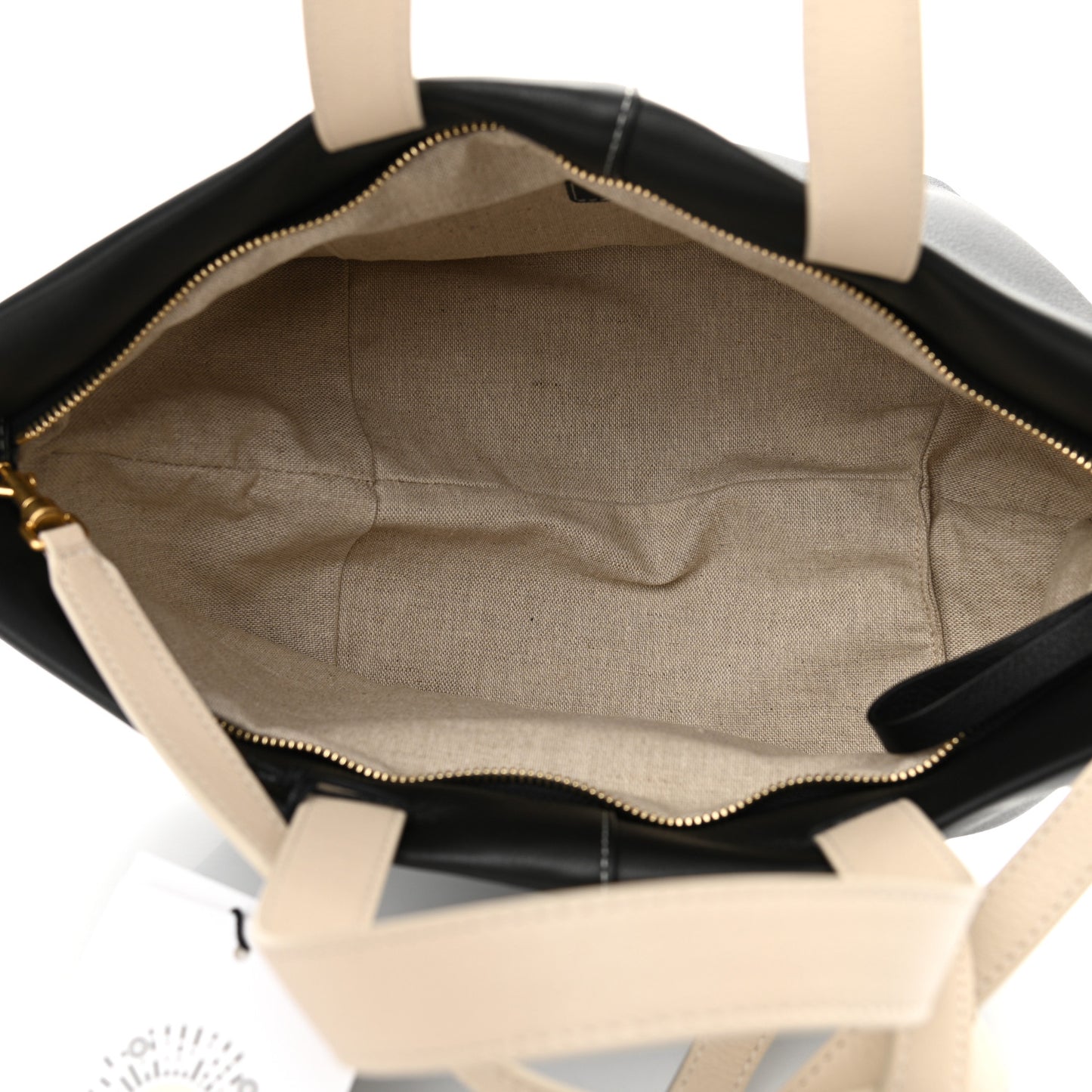 Calfskin Mini Tulipano Bag Black White