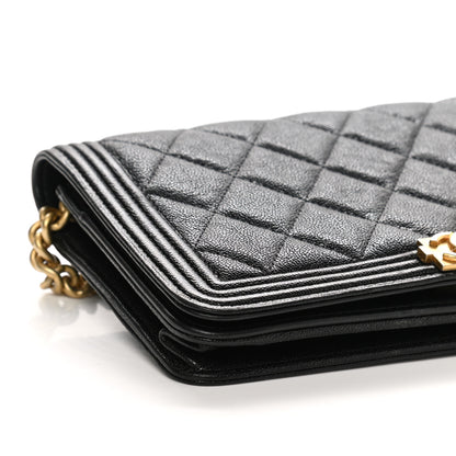 Chanel Caviar Quilted Boy Wallet On Chain WOC Black 19 of 29