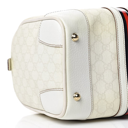 Gucci GG Plus Monogram Web Large Carry On Duffle Bag White 9 of 11
