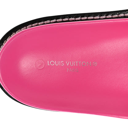 Louis Vuitton Calfskin Embossed Monogram Sunset Flat Comfort Mule 37 Rose Pop 7 of 8