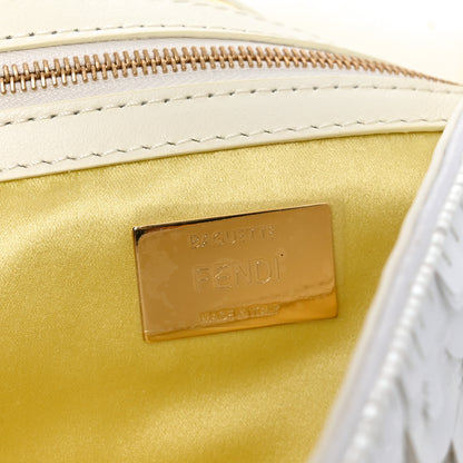 Fendi Sequin Paillettes Vitello Grace Sex and the City Baguette White 6 of 10