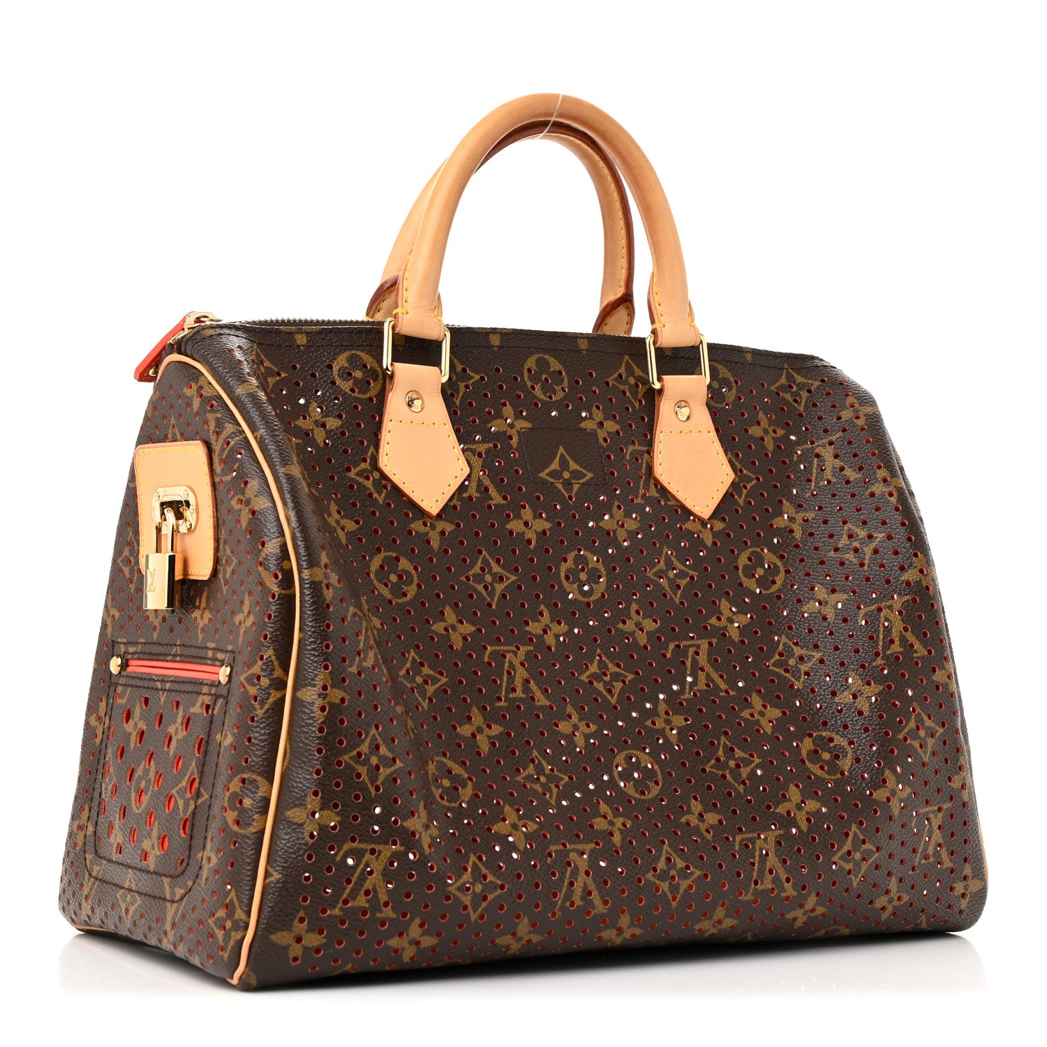 Louis Vuitton Monogram Perforated Speedy 30 Orange 3 of 11