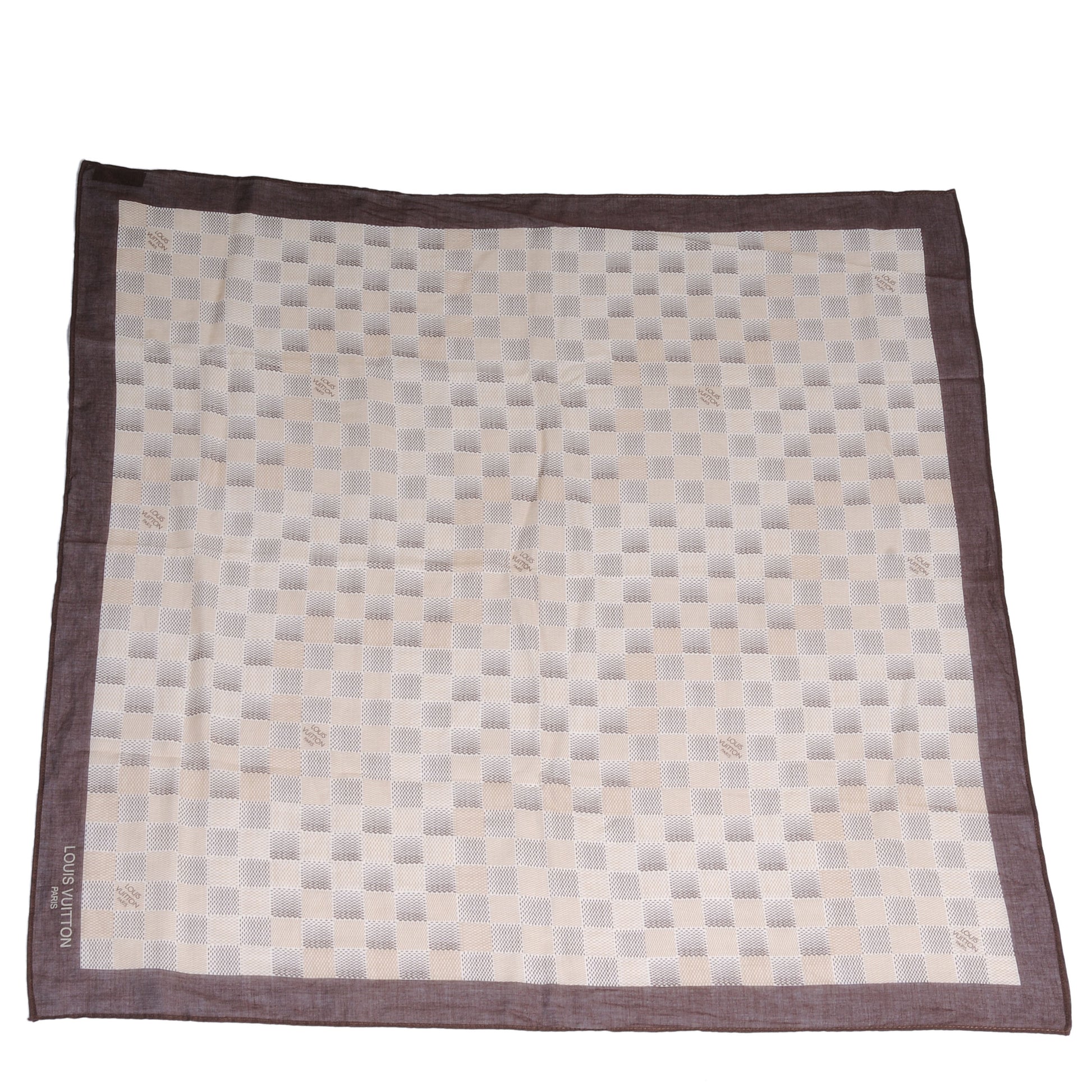 Louis Vuitton Cotton Damier Scarf 2 of 5