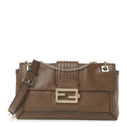 Fendi Vitello Acqua Maxi Baguette Bag Saddler 1 of 16