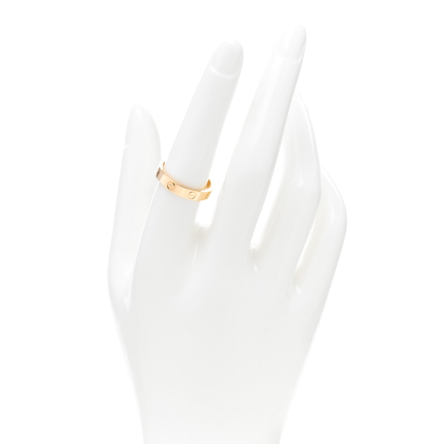18K Yellow Gold 3.5mm LOVE Wedding Band Ring 56 7.5