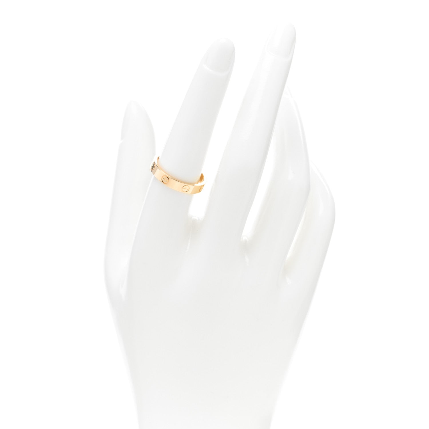 Cartier 18K Yellow Gold 3.5mm LOVE Wedding Band Ring 56 7.5 2 of 5