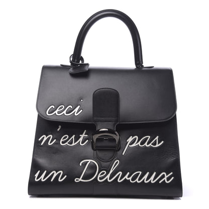 Delvaux Calfskin GM L'Humour Brillant Satchel Black 1 of 10