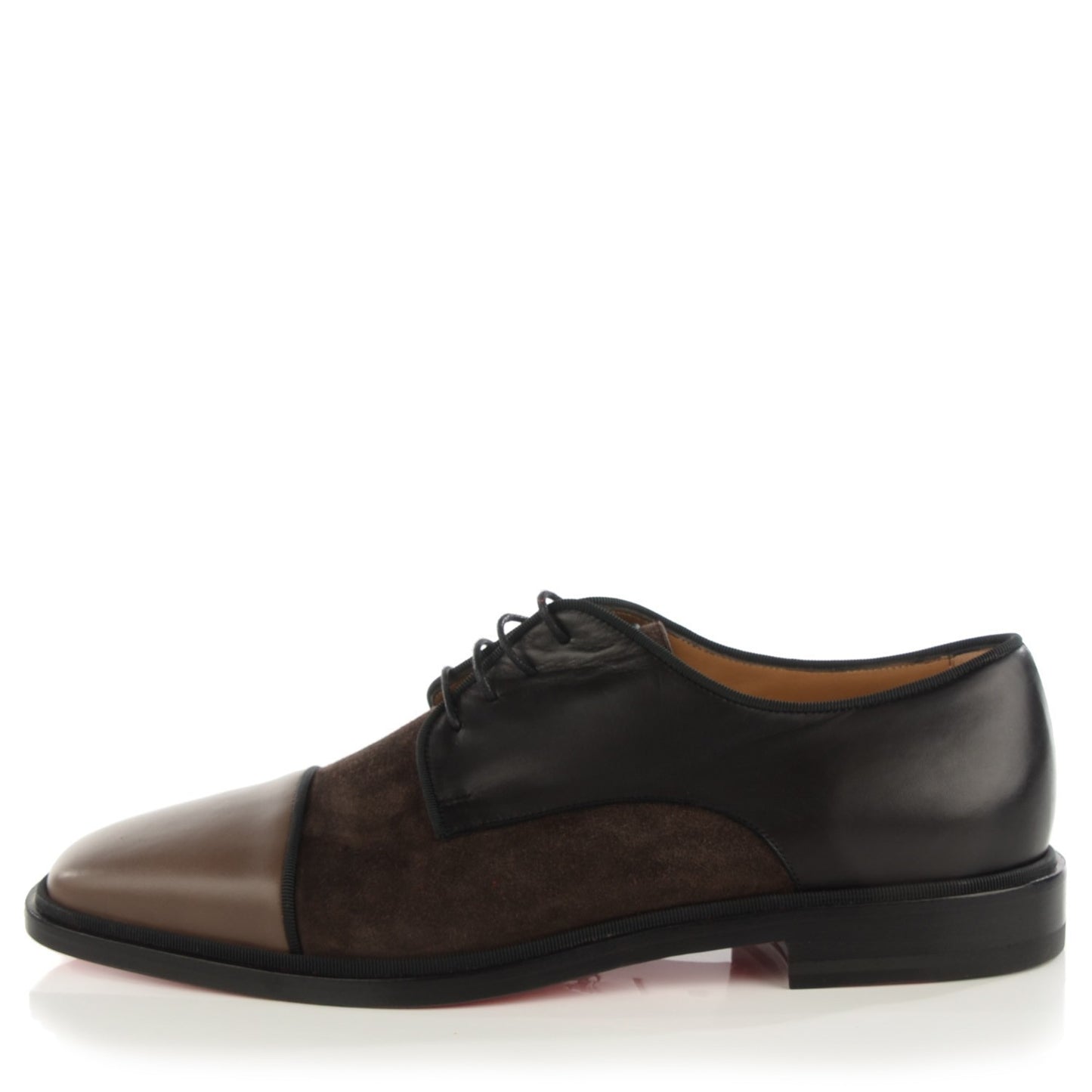 Suede Lambskin Bruno Orlato Mens Flat Oxfords 40 Brown