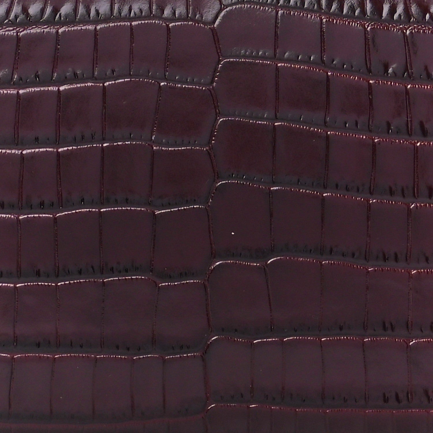 Alexander McQueen Calfskin Crocodile Embossed Knuckle Flat Clutch Burgundy 9 of 11