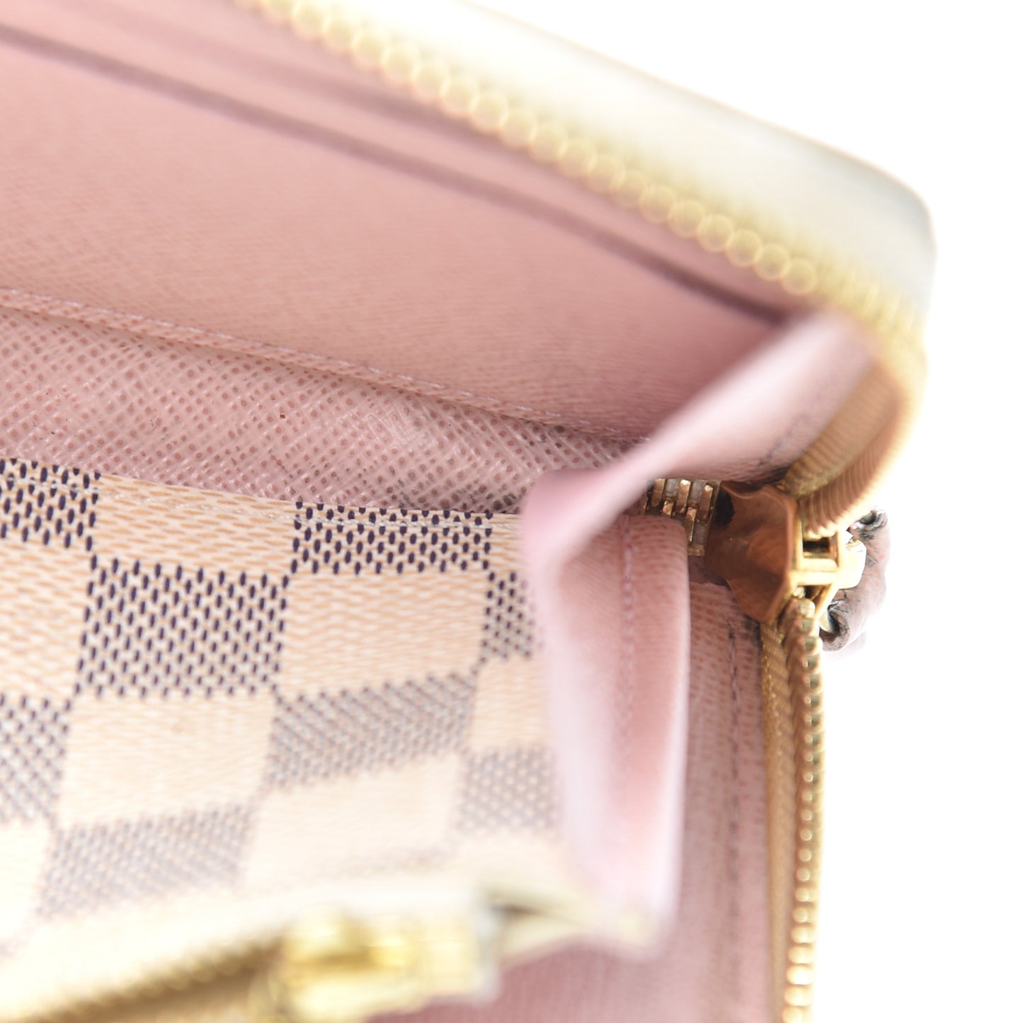 Damier Azur Clemence Wallet Rose Ballerine