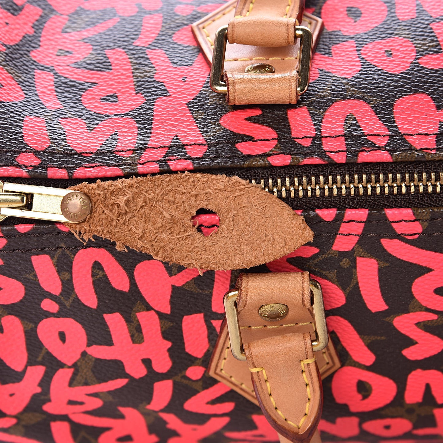 Monogram Graffiti Speedy 30 Fuchsia