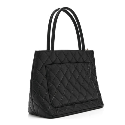 Chanel Caviar Quilted Medallion Tote Black 3 of 10
