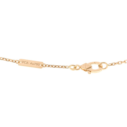Van Cleef & Arpels 18K Yellow Gold Mother of Pearl Vintage Alhambra Pendant Necklace 4 of 5