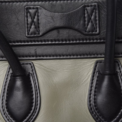 Celine Satin Calfskin Suede Micro Tri-Color Luggage Almond 12 of 15