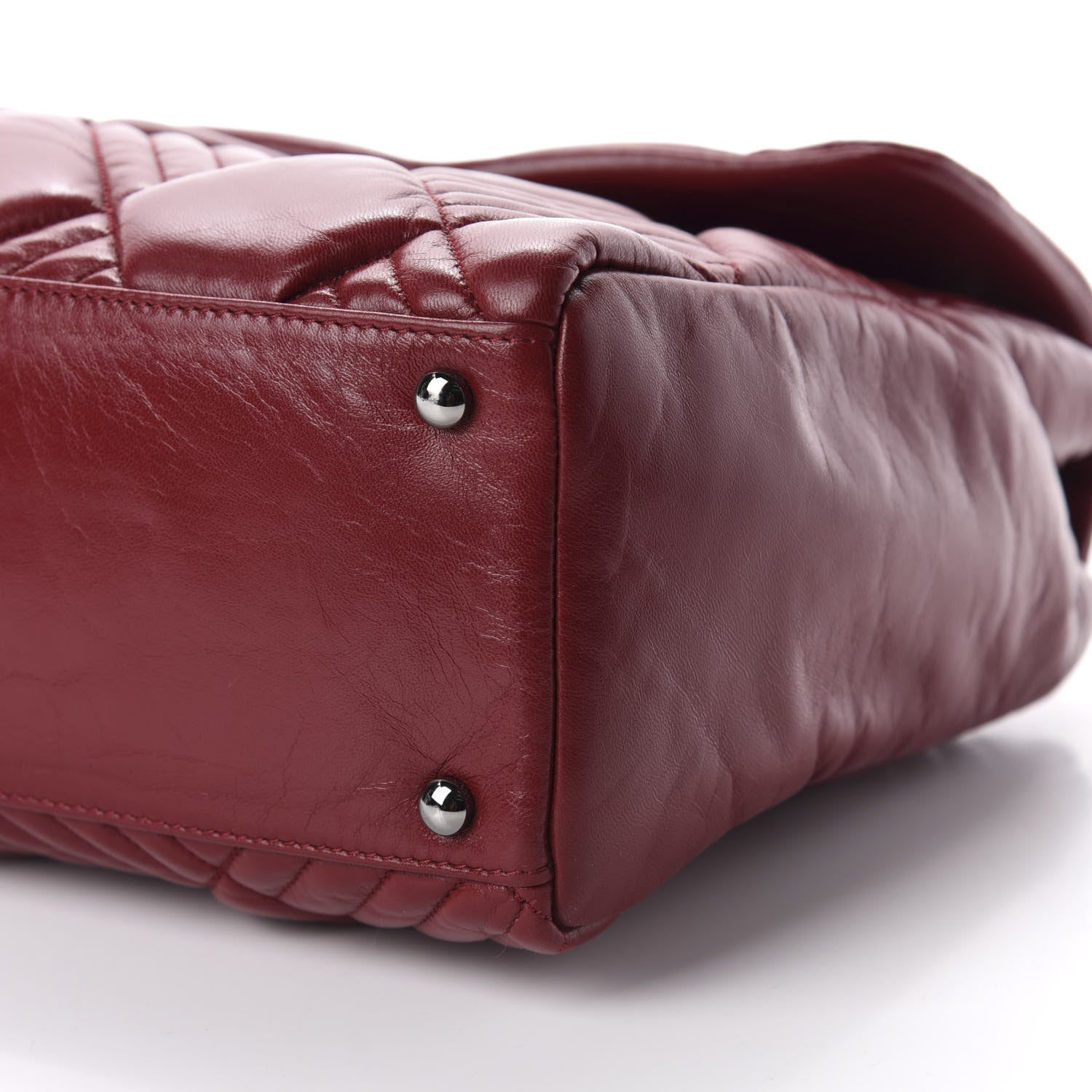 Chanel Lambskin In and Out Maxi Flap Red 7 of 10