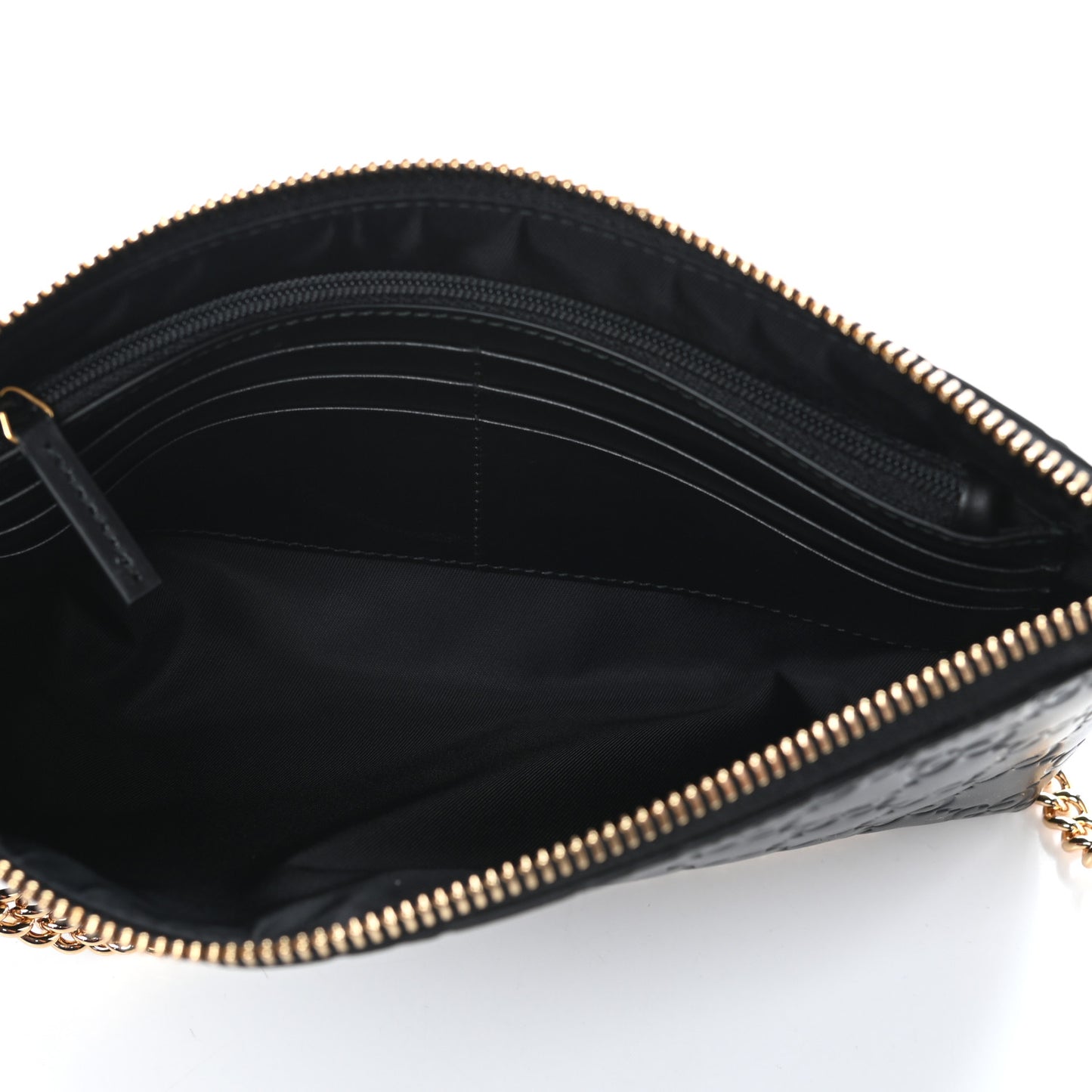 Guccissima Signature Wrist Wallet Black