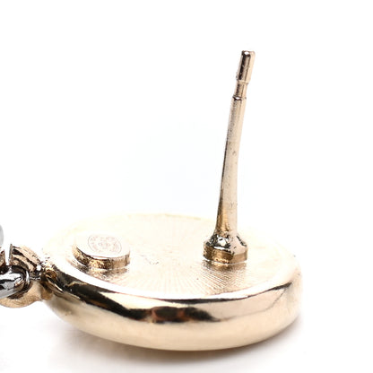 Chanel Crystal CC No 5 Perfume Bottle Drop Earrings Gold Silver 5 of 5