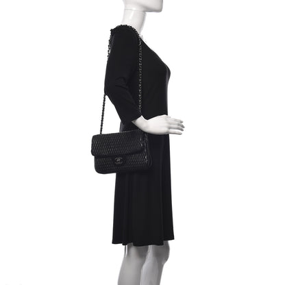 Chanel Vinyl Lambskin Quilted Shoulder Flap Black 2 of 10