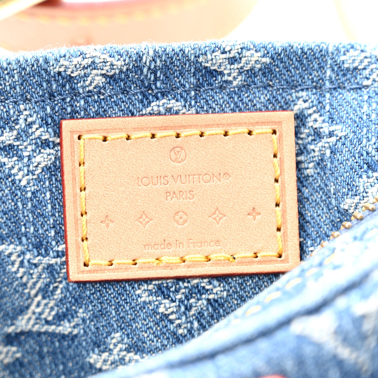 Monogram Denim Croissant MM Blue