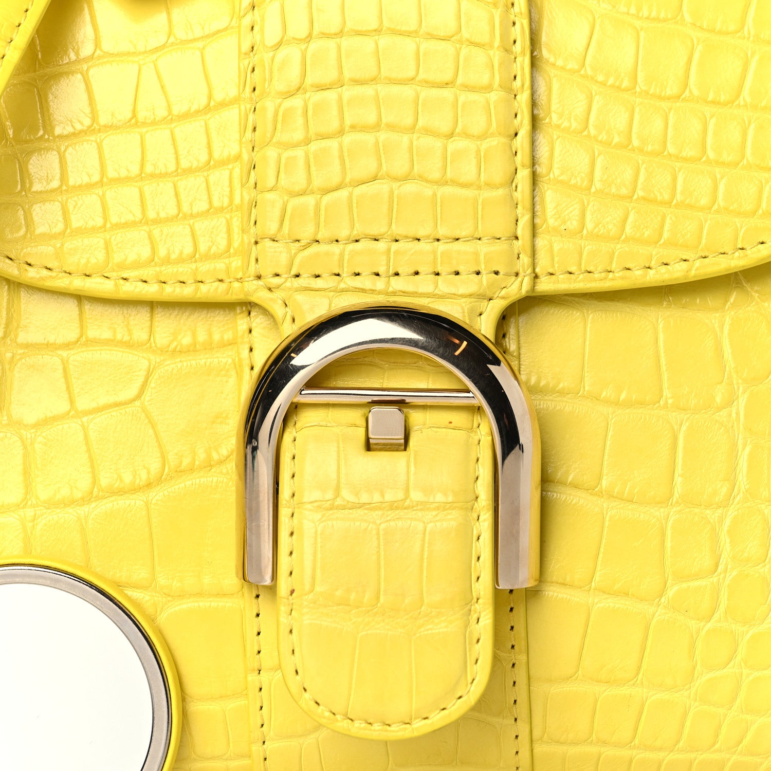 Delvaux Alligator Mini Brillant Satchel Citron 7 of 9