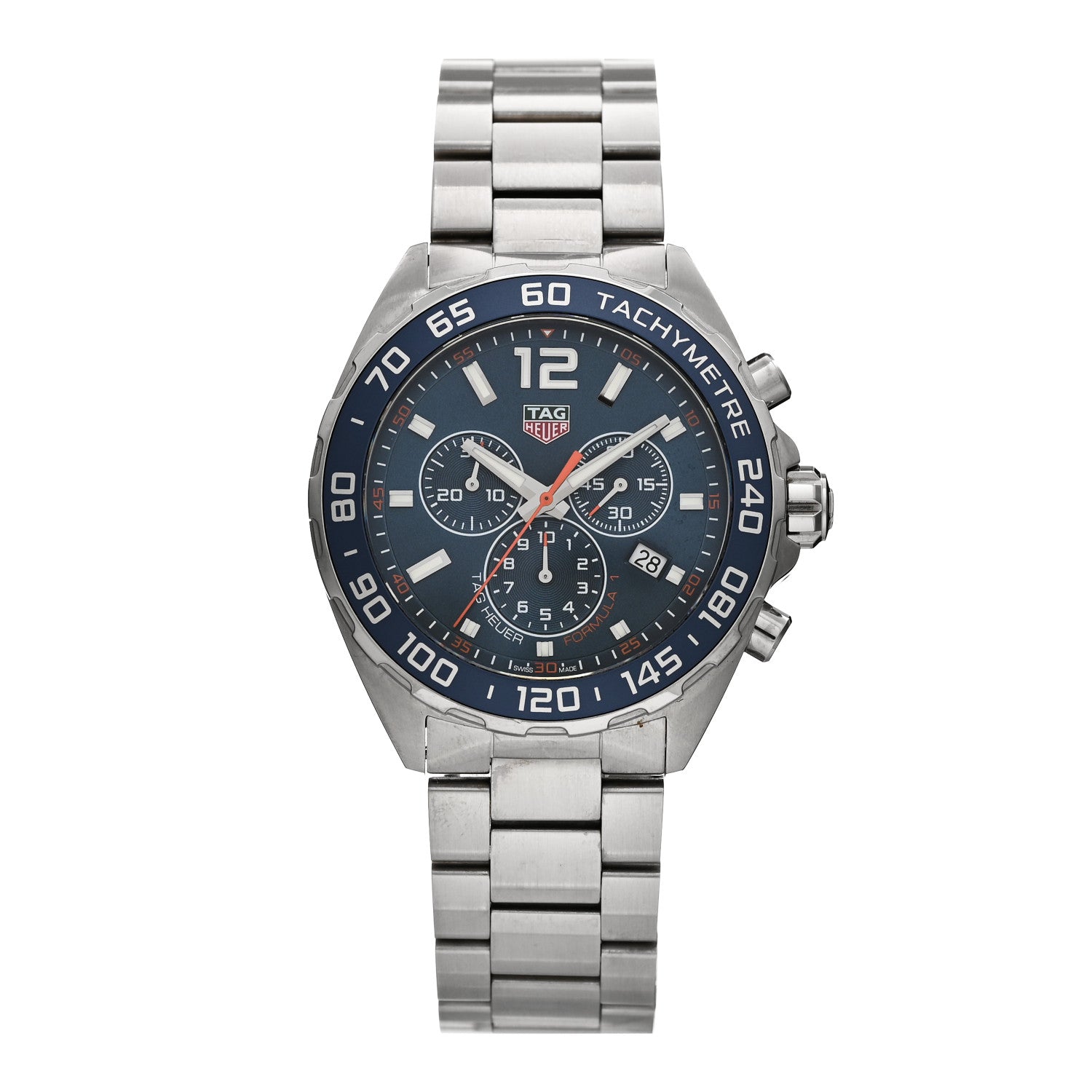 Tag Heuer Stainless Steel 43mm Formula 1 Chronograph Quartz Watch Blue CAZ1014 1 of 5