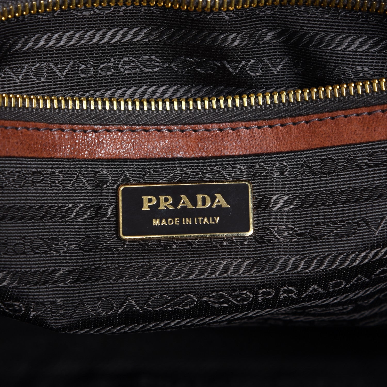 Prada Buffalo Briefcase Palissandro 6 of 11