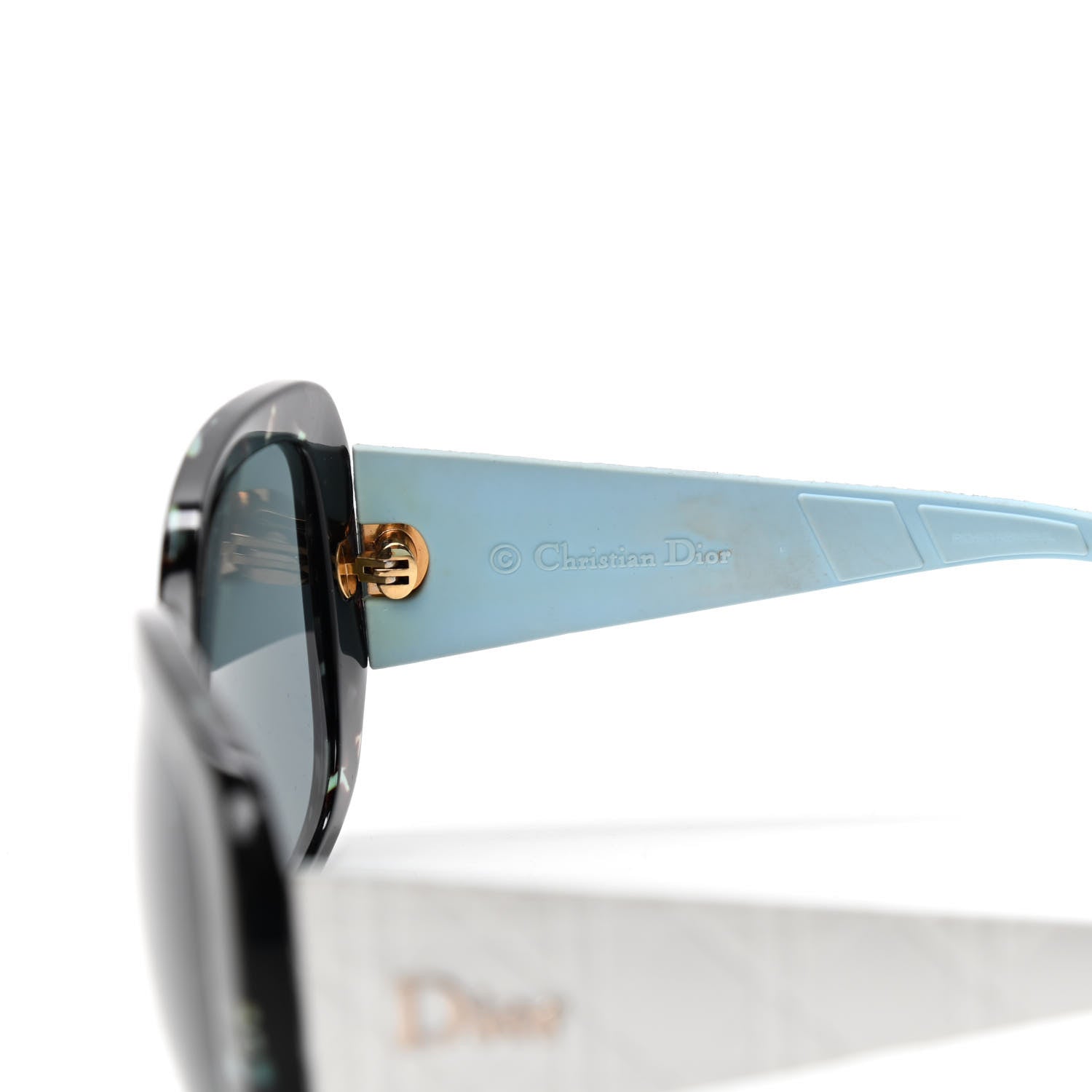 Christian Dior Resin Cannage Dior Lady 1R Sunglasses Havana White Blue 5 of 8