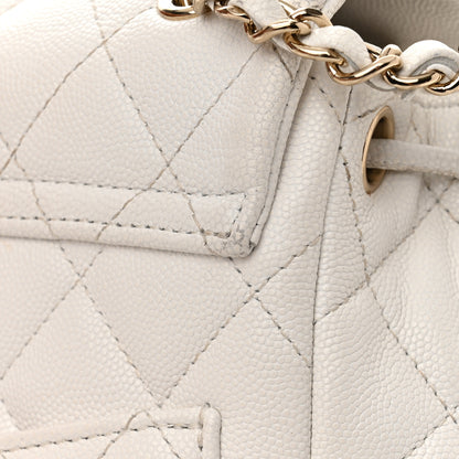 Chanel Caviar Quilted Mini Urban Spirit Backpack White 20 of 30