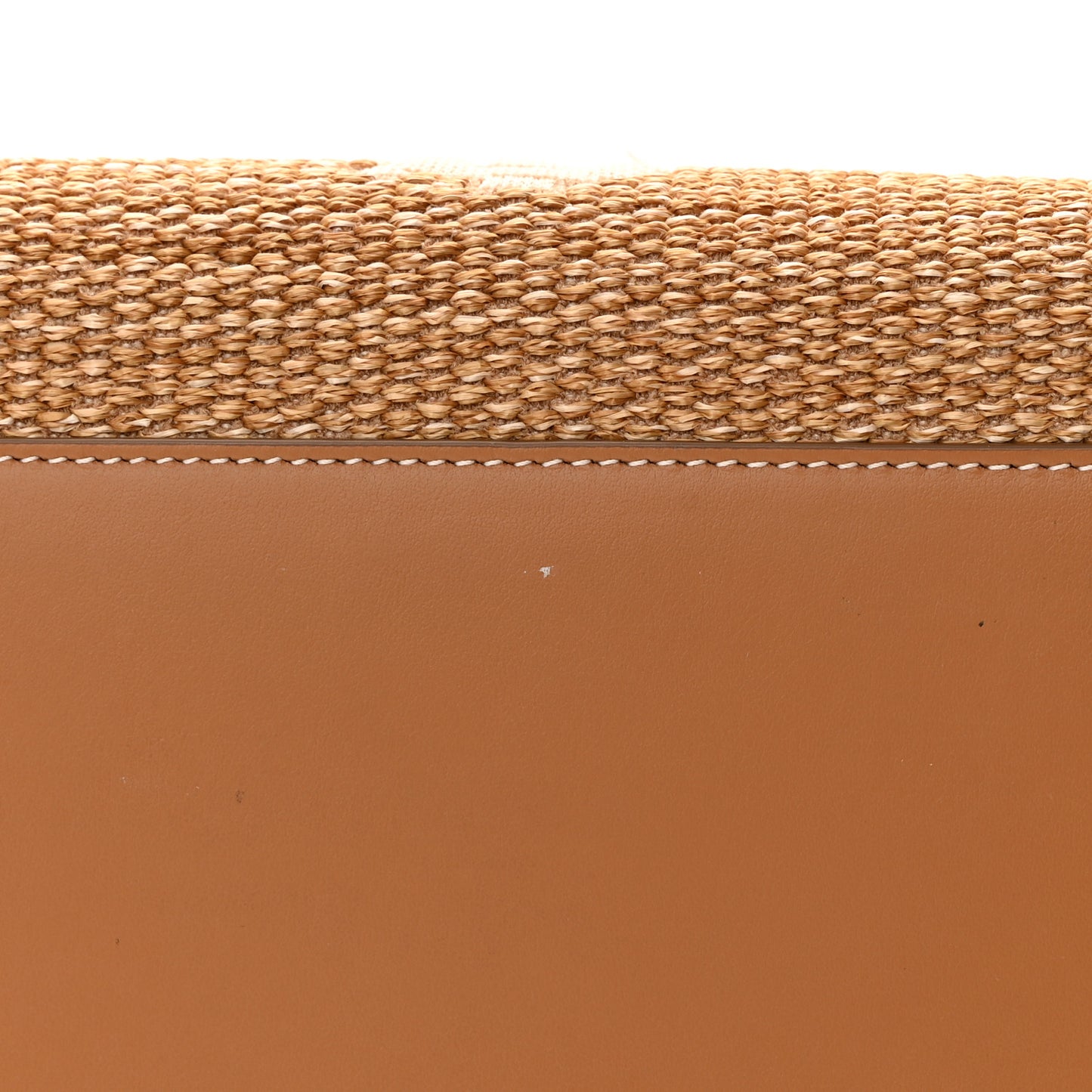 Raffia Calfskin Large Freya Tote Natural