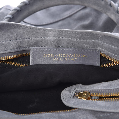 Balenciaga Baby Daim Suede Gold Metallic Edge Hardware City Gris Plomb 10 of 11