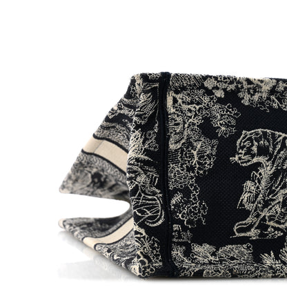 Christian Dior Canvas Embroidered Medium Toile De Jouy Reverse Book Tote Blue 9 of 14