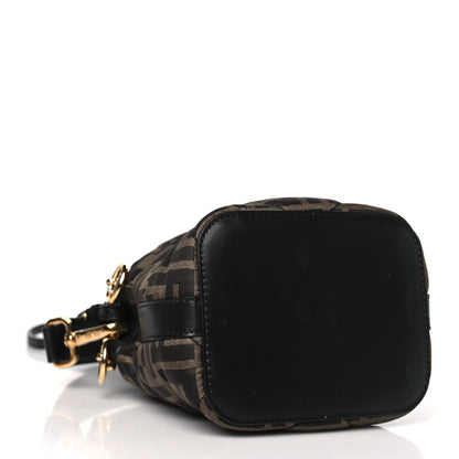 Fendi Silk Vitello King FF 1974 Quilted Mini Mon Tresor Bucket Bag Tobacco Moro 4 of 10