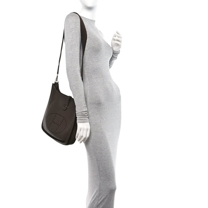 Hermes Taurillon Clemence Evelyne II PM Chocolate 2 of 10