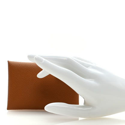 Hermes Epsom Calvi Card Case Gold 2 of 6