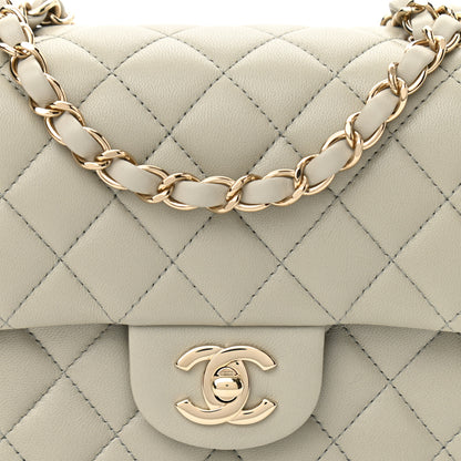 Chanel Lambskin Quilted Mini Square Flap Grey 8 of 11