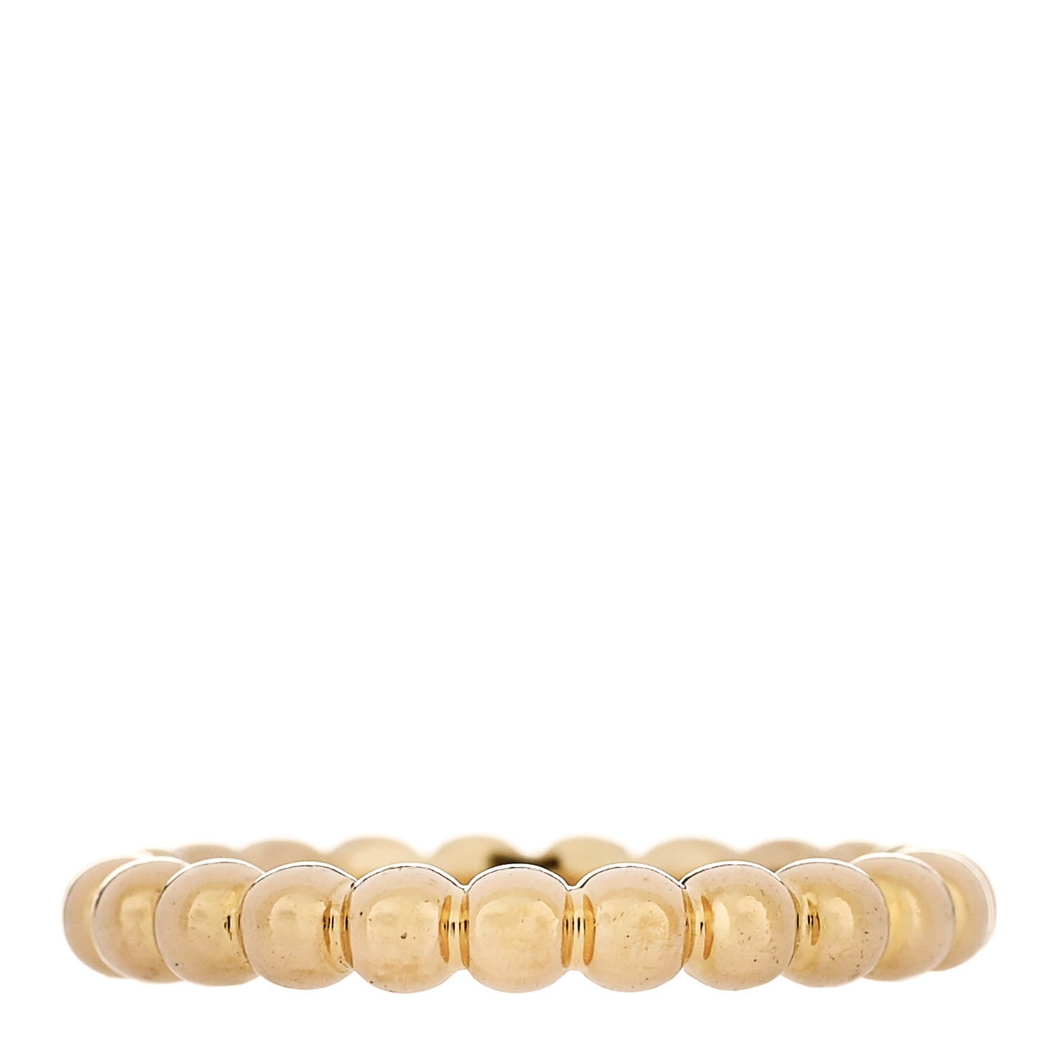 Van Cleef & Arpels 18K Yellow Gold Medium Perlee Ring 50 5.25 3 of 5