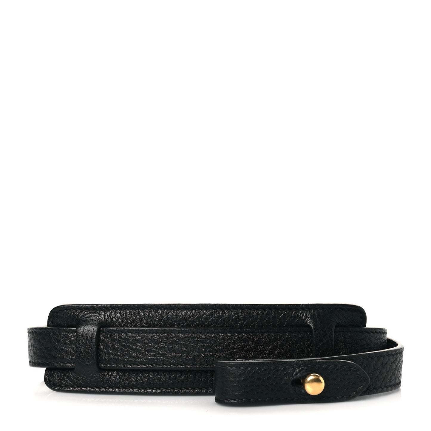 Vitello Daino Logoi Embossed Flap Crossbody Black