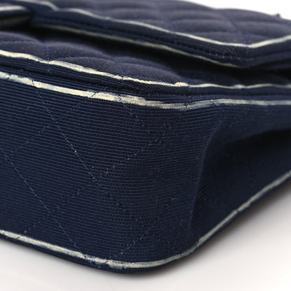 Chanel Grosgrain Quilted Medium Double Flap Navy 9 of 9