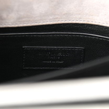 Saint Laurent Specchio Calfskin Striped Medium Monogram Sunset Dark Silver 5 of 9