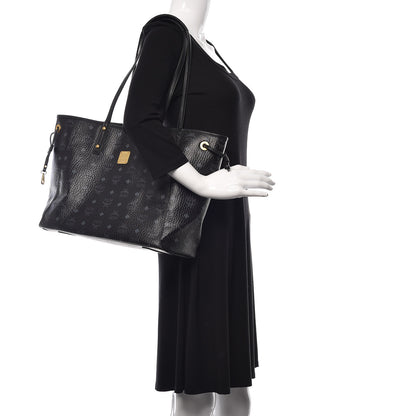 MCM Visetos Medium Project Reversible Shopper Tote Black 3 of 15