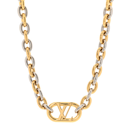 Louis Vuitton Metal Everyday LV Chain Necklace Gold Silver 1 of 6