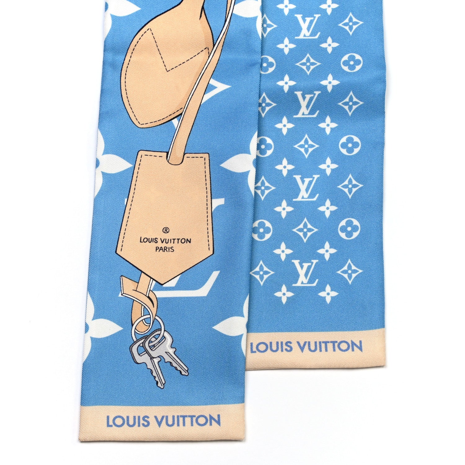 Louis Vuitton Silk Monogram Gradient By The Pool Bandeau Blue 2 of 3