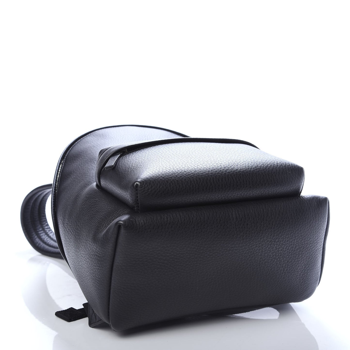 Smooth Calfskin Logo Small Everyday Backpack Black White