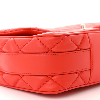 Chanel Lambskin Quilted Easy Carry Jumbo Flap Red 9 of 11